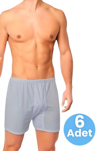 Uniquetrenders   Erkek Rahat Kesim Paçalı Pamuklu Külot Boxer 6'lı Set ürün görseli 1