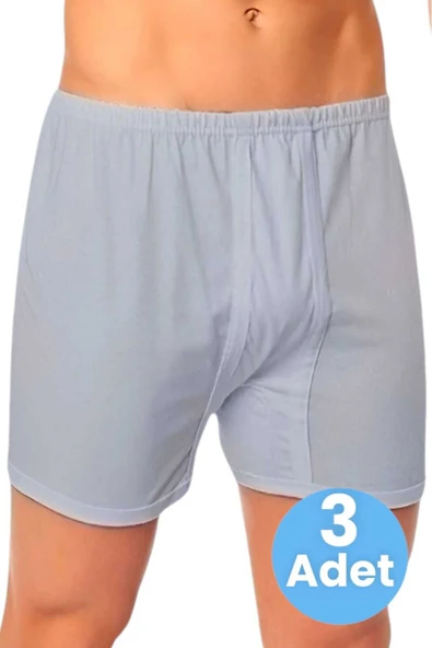 Uniquetrenders   Erkek Rahat Kesim Paçalı Pamuklu Külot Boxer 3'lü Set ürün görseli 1