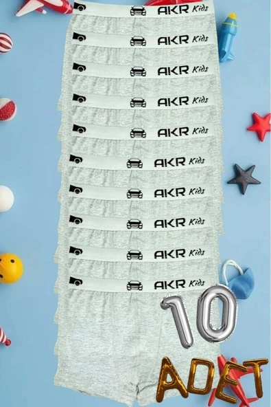 Uniquetrenders   Erkek Çocuk 10'lu Pamuklu Boxer ürün görseli 1