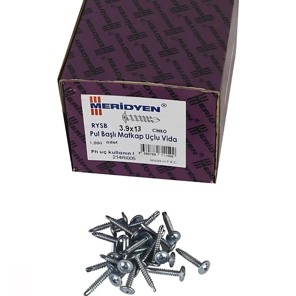 Meridyen Pul Başlı RYSB Muv 3.9x13 1000 Li Paket ürün görseli 1