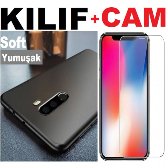 Nokia 6 Premium Soft Kaliteli Kılıf + Cam ürün görseli 1