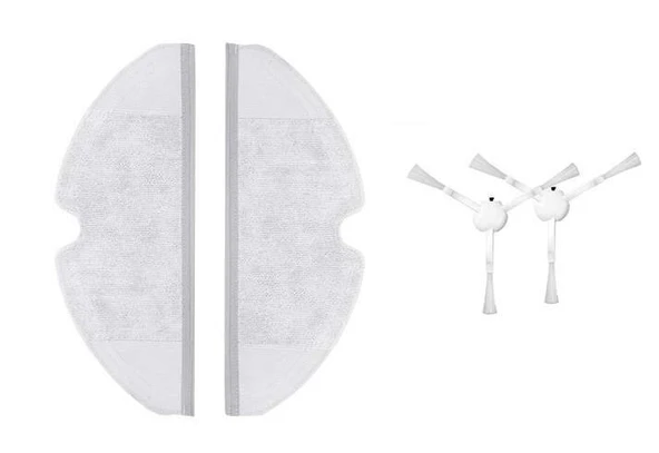 Xiaomi Mi Robot Vacuum Mop Essential 2 in 1 Robot Süpürge ve Paspas Aksesuar Seti 2 adet fiber mop bezi 2 adet yan fırça ürün görseli 1