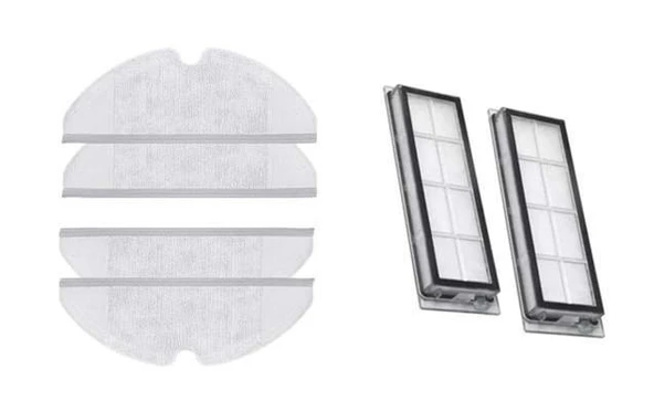 Xiaomi Mi Robot Vacuum Mop Essential 2 in 1 Robot Süpürge ve Paspas Aksesuar Seti 4 adet fiber mop bezi 2 adet hepa filtre ürün görseli 1