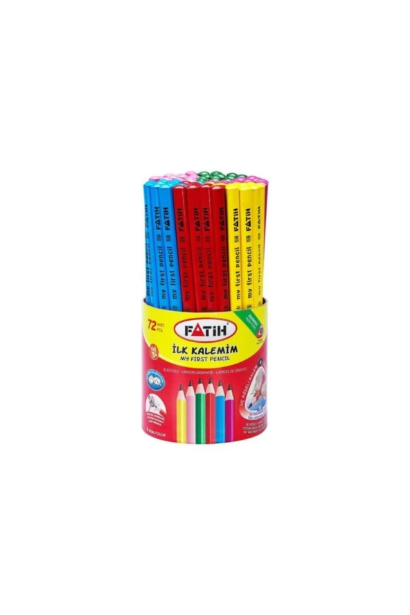 Fatih Jumbo Üçgen Başlangıç Kalemi Renkli Kurşunkalem 72'Li ürün görseli 1