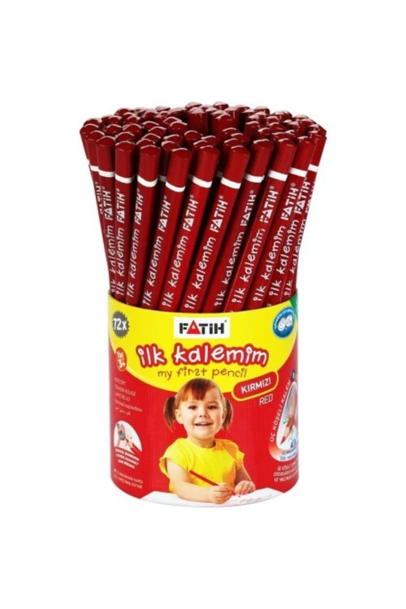 Fatih Kurşun Kalem Jumbo Üçgen Başlangıç Kalemi Kırmızı (72 Li Paket) ürün görseli 1
