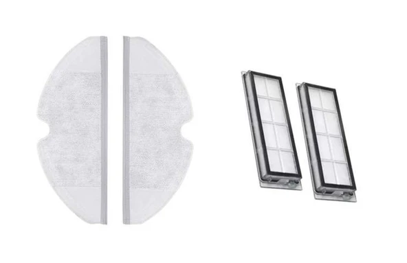 Xiaomi Mi Robot Vacuum Mop Essential 2 in 1 Robot Süpürge ve Paspas Aksesuar Seti 2 adet fiber mop bezi 2 adet hepa filtre ürün görseli 1