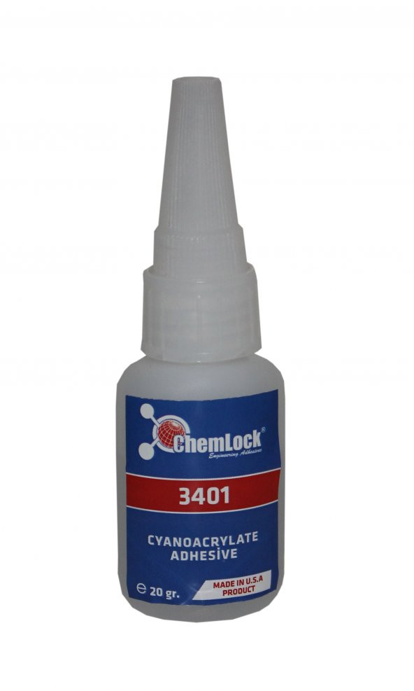 Chemlock 3401 Gözenekli Yüzeyler İçin Hızlı Yapıştırıcı 20gr. ürün görseli 1