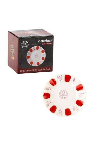 Cooker Ckr3627 Kahveci Porselen Yaldızlı 12 Adet Çay Tabağı-11cm ürün görseli 1