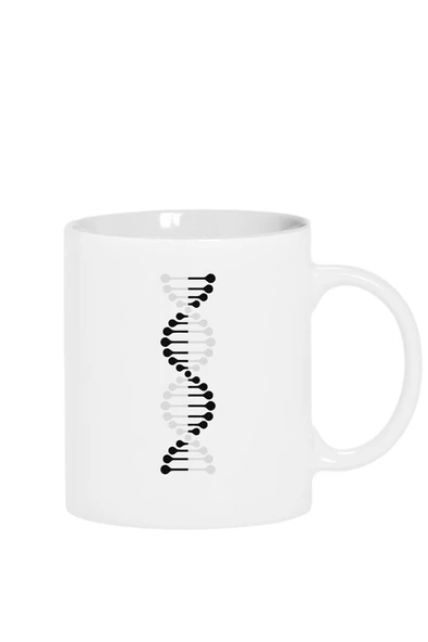 Siyah Beyaz Dna Beyaz Kupa Bardak ürün görseli 1