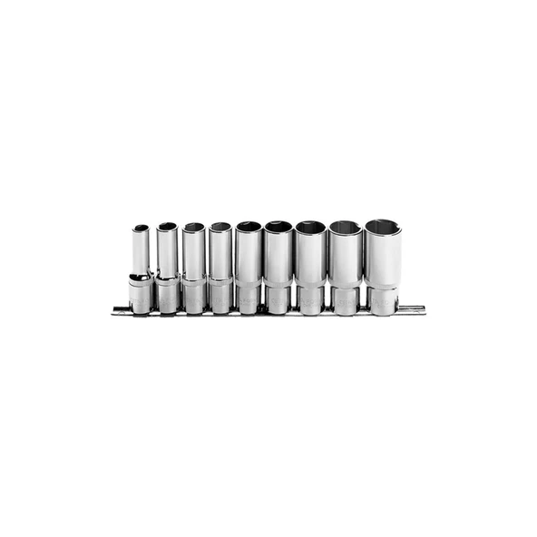 9 Parça 1/2'' 6 Köşe Derin Lokma Anahtar Takımı (Raylı) ürün görseli 1