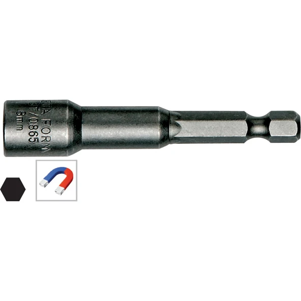 1/4" Manyetik Lokma Uç - 17 x 65 mm ürün görseli 1