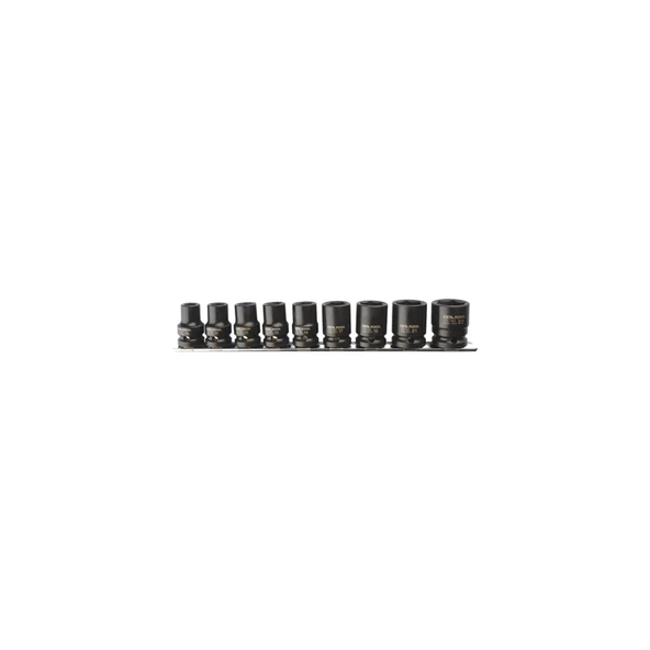 9 Parça 1/2'' 6 Köşe Havalı Lokma Anahtar Takımı (Raylı) ürün görseli 1
