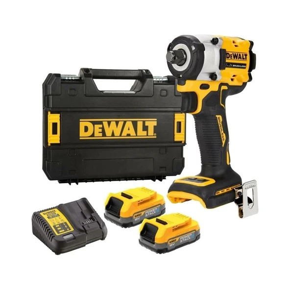 Dewalt DCF921E2T 18V 1.7AH LI-ION POWER STACK KÖMÜRSÜZ ÇİFT AKÜLÜ SOMUN SIKMA ürün görseli 1