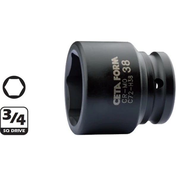 3/4" 6 Köşe Havalı Lokma Anahtar - 55 mm ürün görseli 1
