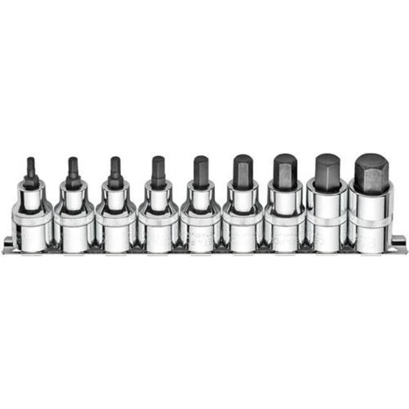 9 Parça 1/2" Allen Uçlu Lokma Takımı - Kısa Tip ürün görseli 1