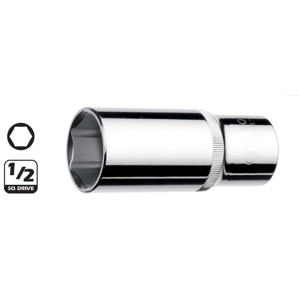 1/2" 6 Köşe Derin Lokma Anahtar - 17 mm ürün görseli 1