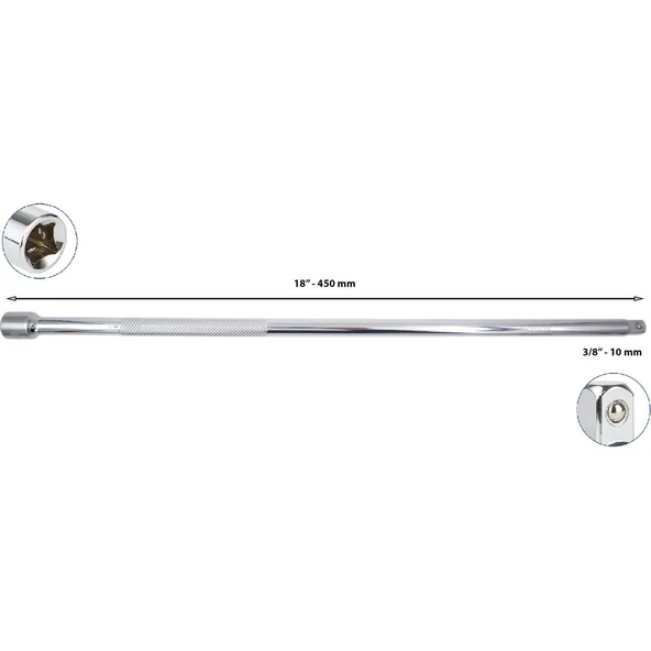 3/8" Uzatma Kolu - 450 mm / 18" - Resim 2