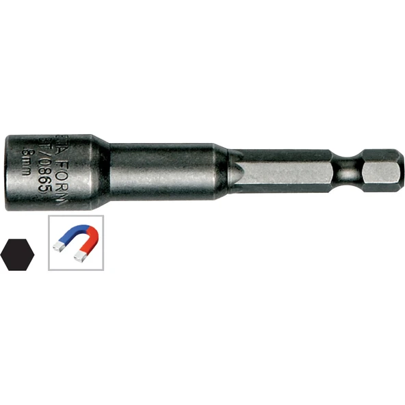 1/4" Manyetik Lokma Uç - 11 x 65 mm ürün görseli 1