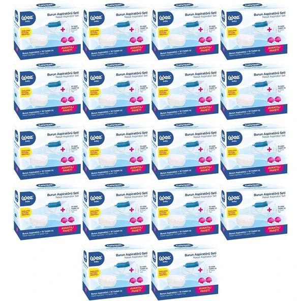 Wee Baby Burun Aspiratörü Seti Şeffaf (WEE945) (18 Li Set) ürün görseli 1