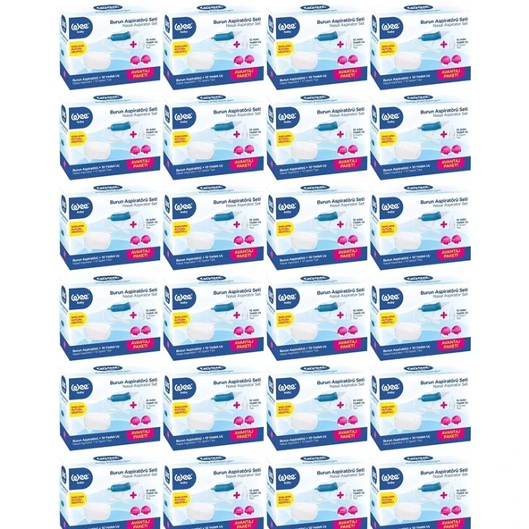 Wee Baby Burun Aspiratörü Seti Şeffaf (WEE945) (24 Lü Set) ürün görseli 1