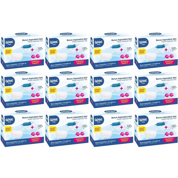 Wee Baby Burun Aspiratörü Seti Şeffaf (WEE945) (12 Li Set) ürün görseli 1