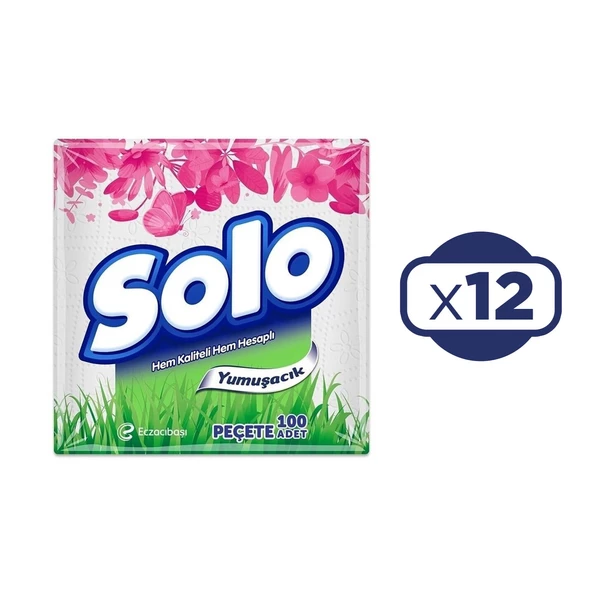 Solo Peçete 100'lü 12 Adet - Resim 2