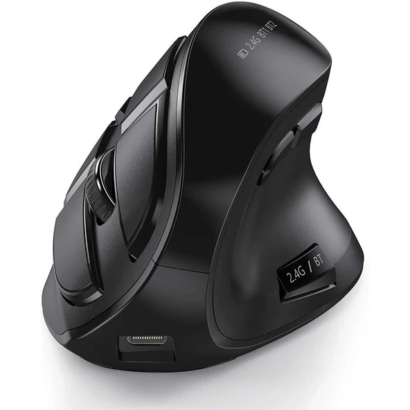 TriLine Bluetooth+2.4G Kablosuz Dikey Ergonomik Şarj Edilebilir Sessiz Mouse ürün görseli 1