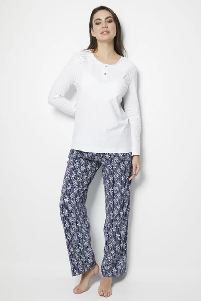 DoReMi White-Black Bayan Pijama Takımı - Resim 3