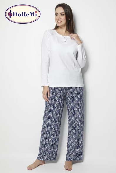 DoReMi White-Black Bayan Pijama Takımı - Resim 10