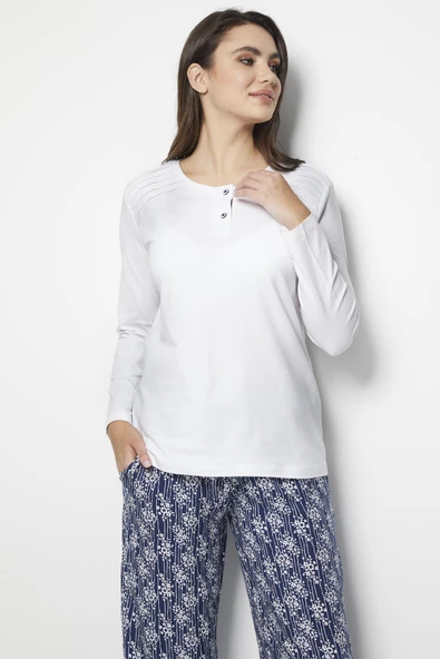 DoReMi White-Black Bayan Pijama Takımı - Resim 2