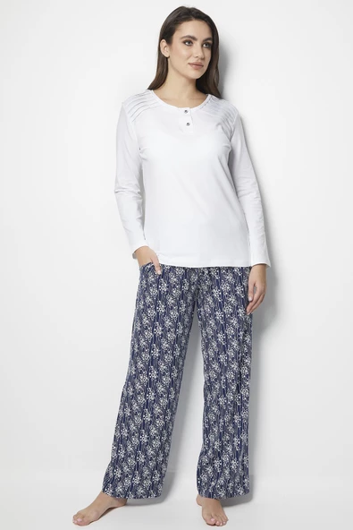 DoReMi White-Black Bayan Pijama Takımı - Resim 5
