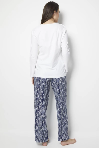 DoReMi White-Black Bayan Pijama Takımı - Resim 4