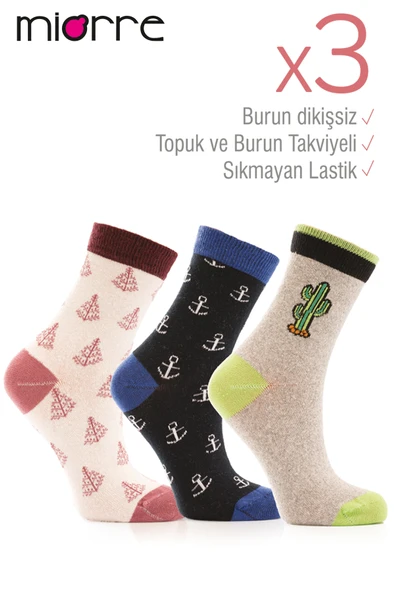 Miorre 3lü Bayan Soket Çorabı ürün görseli 1