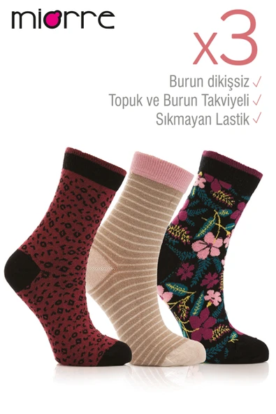 Miorre 3lü Bayan Soket Çorabı ürün görseli 1