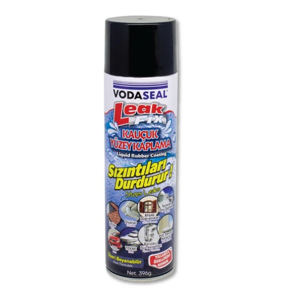 Leak Fix Sızıntı Önleyici Kauçuk Yüzey Kaplama Sprey 396 Gr Siyah ürün görseli 1