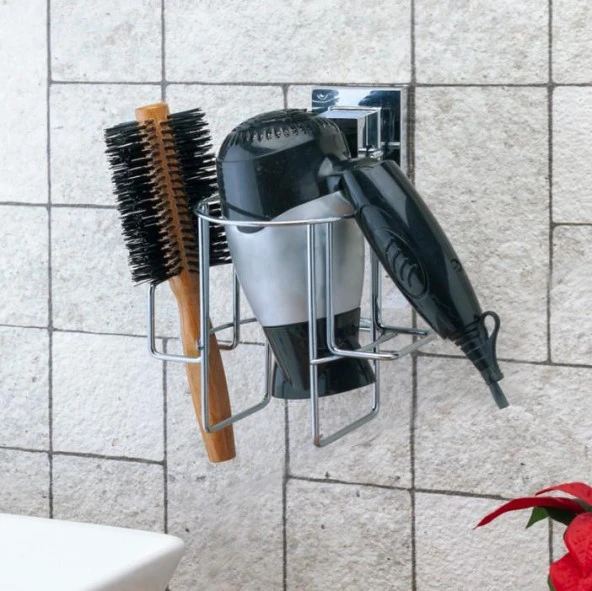 Geseus Yapışkanlı Fön Makinesi Askısı Krom EF262 ürün görseli 1