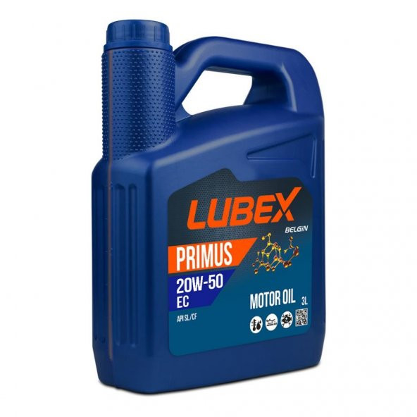 Lubex Primus EC 20W-50 3 Lt Dizel ve Benzinli Motor Yağı ürün görseli 1