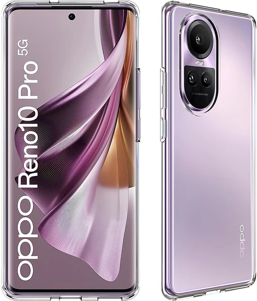 Oppo Reno 10 Premium Şeffaf Silikon Kılıf ürün görseli 1