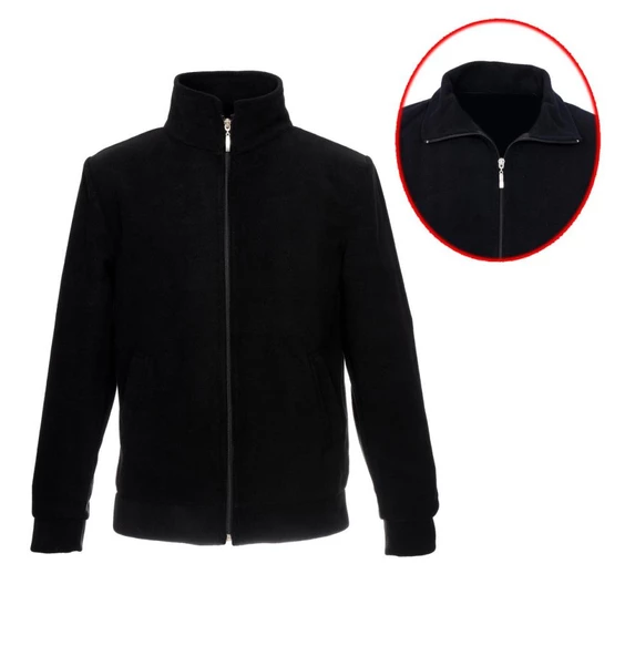 Siyah Renk Erkek Polar Mont - Resim 8