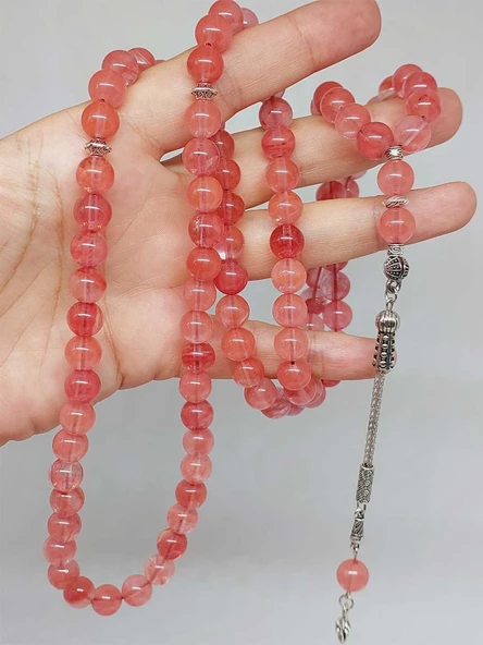 Gül Kuvars Taşı 99luk Tesbih 8mm (14435) ürün görseli 1