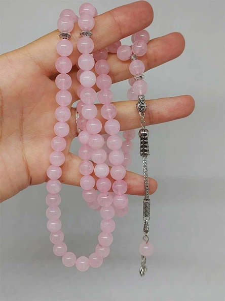Pembe Kuvars Taşı 99luk Tesbih 8mm (2958) ürün görseli 1