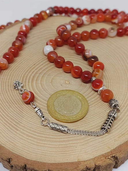 Akik Taşı 99luk Tesbih 8mm (14235) - Resim 5