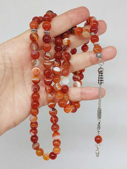 Akik Taşı 99luk Tesbih 8mm (14235) ürün görseli 1
