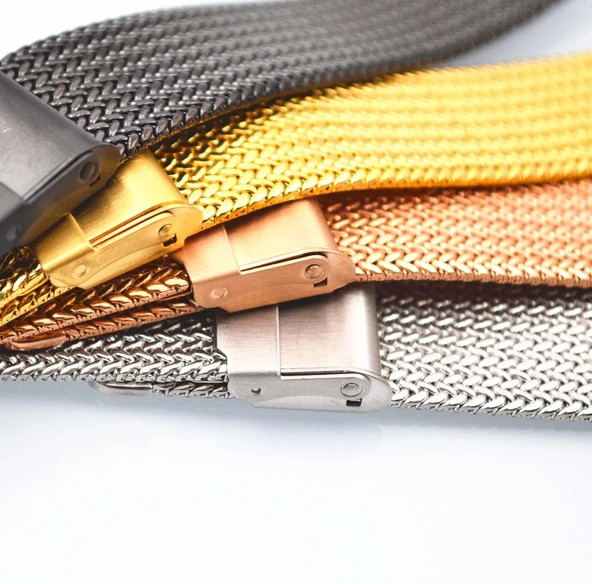 PASLANMAZ ÇELİK KORDON MK1002-GOLD - 24MM - Resim 4