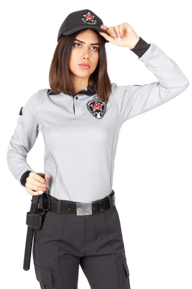 Yeni Tip Kamu Özel Güvenlik Kadın Kışlık Uzun Kol Tişört (İçi Şardonlu) 3D Armalı ürün görseli 1