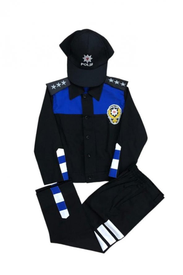 Toplum Destekli Çocuk Polis Kostümü ürün görseli 1
