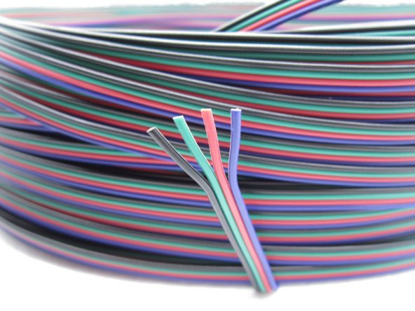 Rgb Şerit Led Kablosu 4 lü Kablo 10Metre - Resim 2