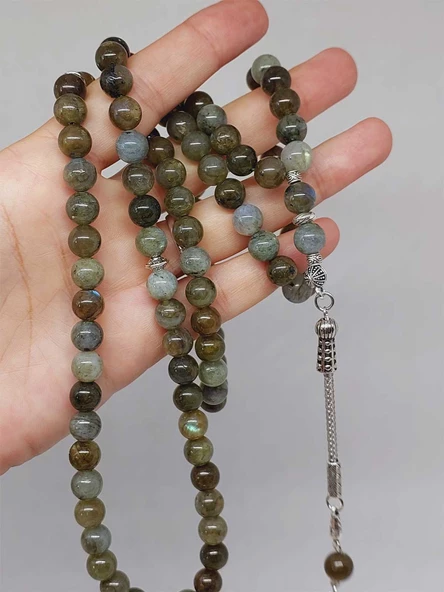 Labradorit Taşı 99luk Tesbih 8mm (4695) ürün görseli 1