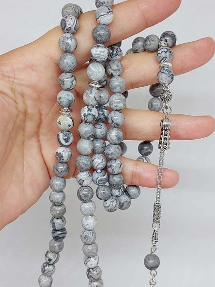 Jasper Taşı 99luk Tesbih 8mm (9808) ürün görseli 1