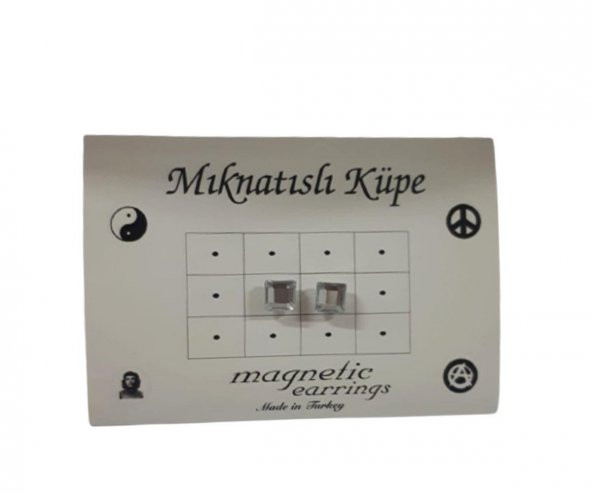 Magnetic Mıkatıslı Küpe Parlak Çift ürün görseli 1